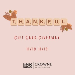 Our Thankfulness Gift Card Giveaway begins today!