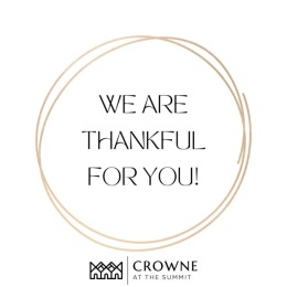 We are thankful for you!