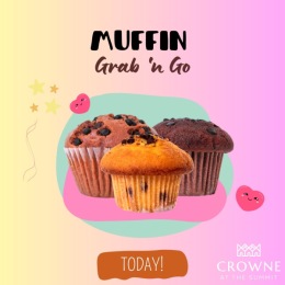 flyer with muffins on it